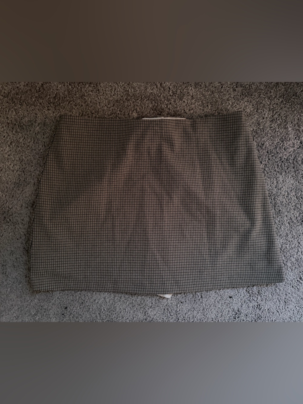 Abercrombie & Fitch Brown and Black Checked Mini Skirt